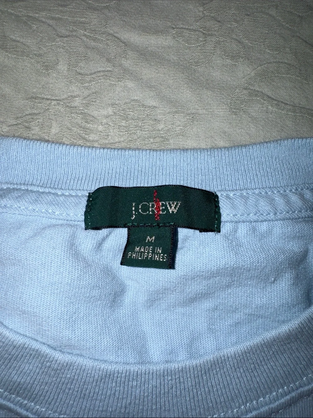 J. Crew Men's Long Sleeve Pocket Tee - Light Blue